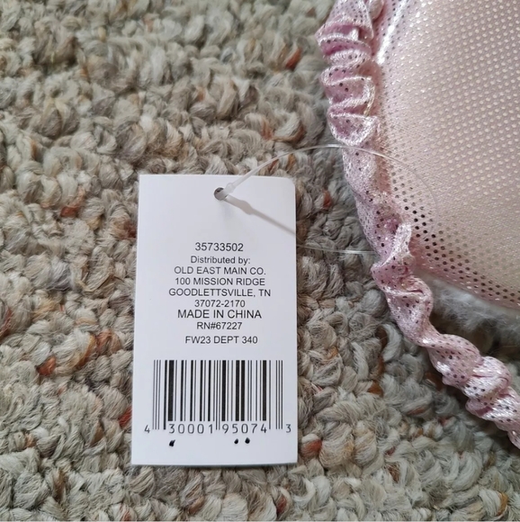 Old East Main Co Plush Sleeping Eye Mask Cat Fox Animal Heart Shimmering Pink - Picture 6 of 6